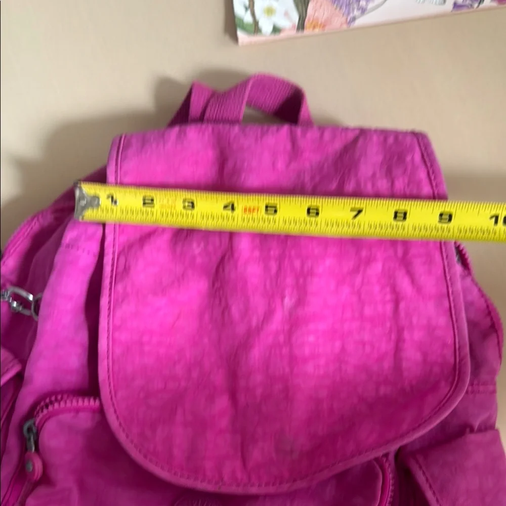 Kipling Pink Backpack with Adjustable Straps and Ruched Details - Picture 14 of 14